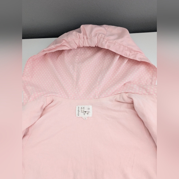 Girls' (Size 4) Pastel Pink Hooded  Zip-Front Jacket w/Balloon/Puffed Hem - Picture 9 of 16